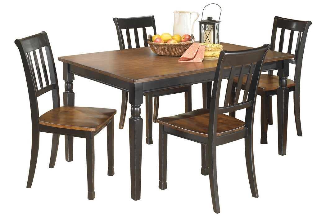 Owingsville Black/Brown Rectangular Dining Set