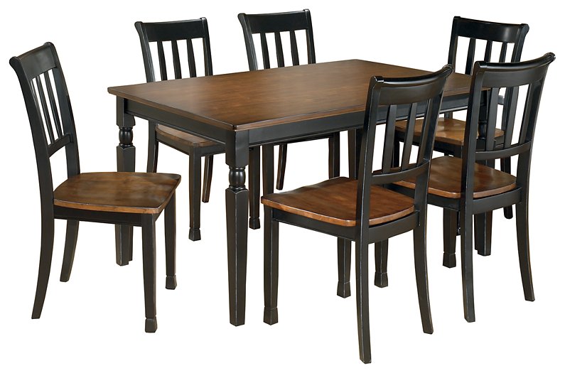 Owingsville Black/Brown Rectangular Dining Set