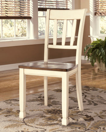 Whitesburg Brown/Cottage White Dining Chair, Set of 2