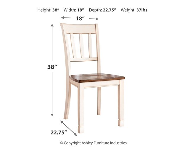 Whitesburg Brown/Cottage White Rectangular Dining Set