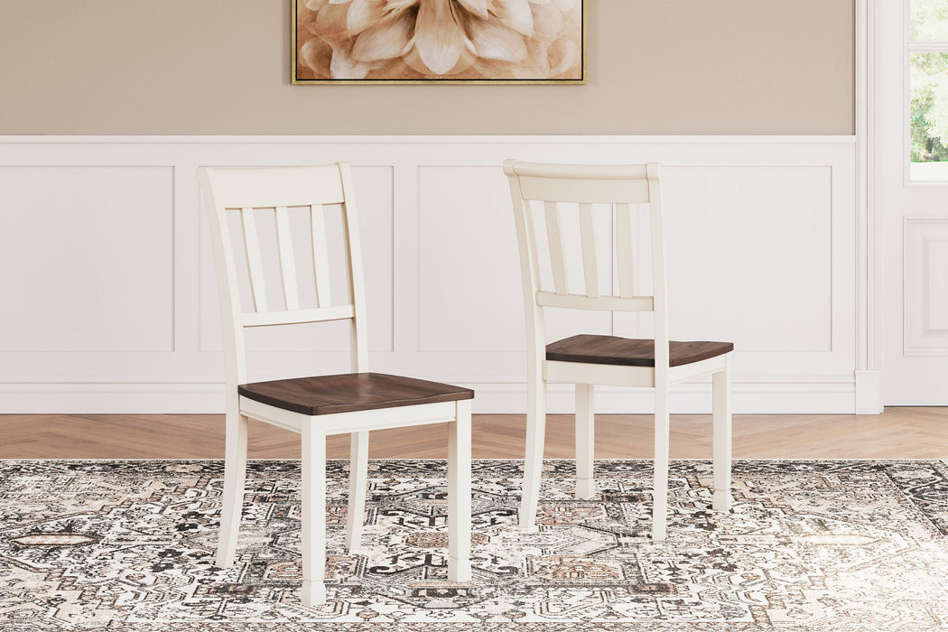 Whitesburg Brown/Cottage White Dining Chair, Set of 2