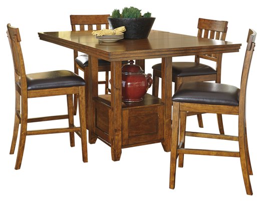 Ralene Medium Brown Counter Height Set