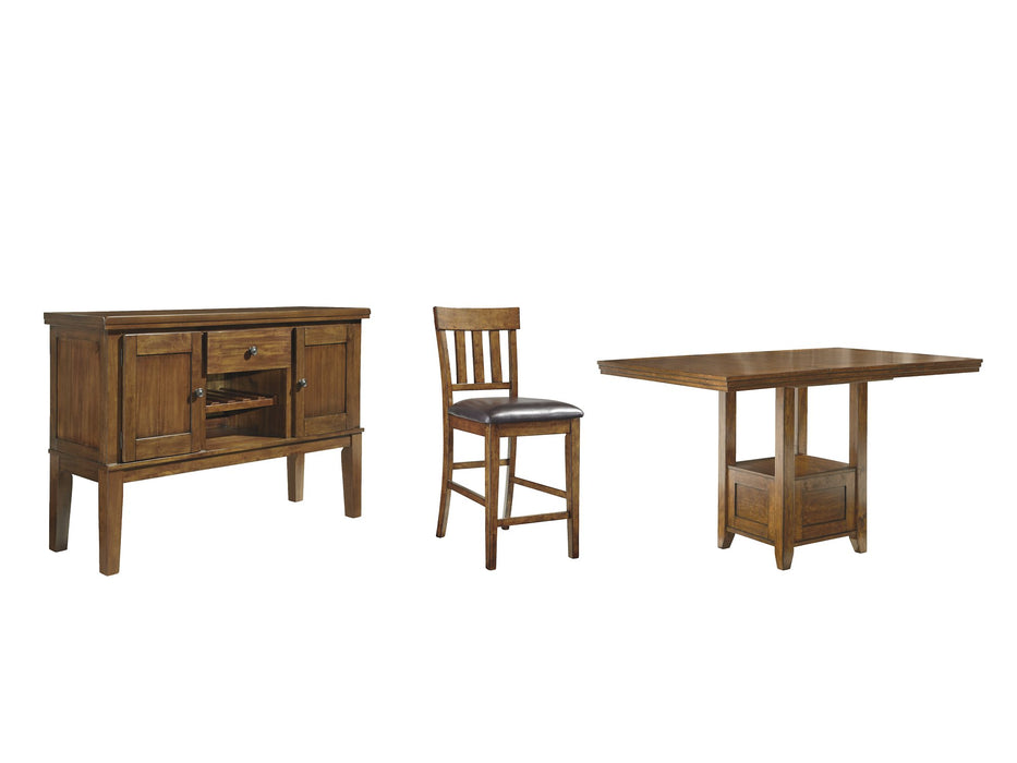 Ralene Medium Brown Counter Height Set