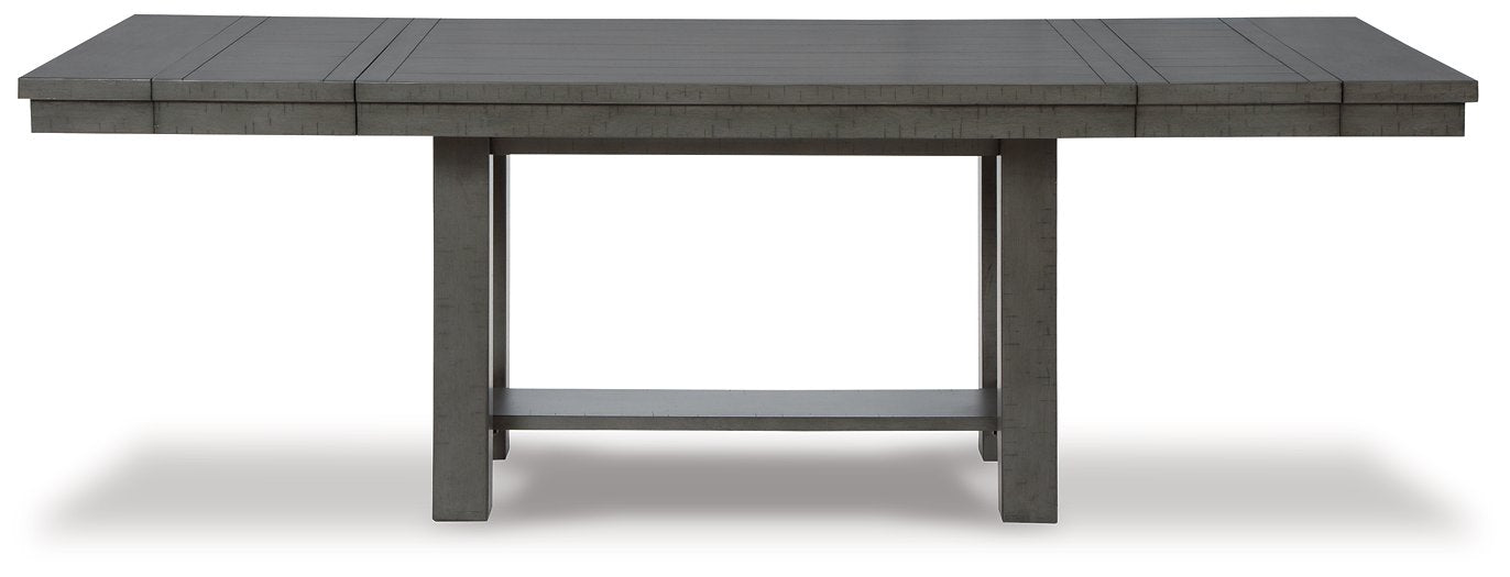 Myshanna Gray Counter Height Dining Extension Table