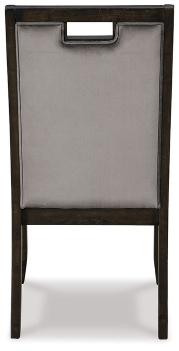 Hyndell Gray/Dark Brown Dining Chair (Set of 2)