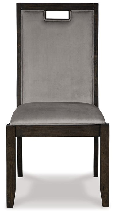 Hyndell Gray/Dark Brown Dining Chair (Set of 2)