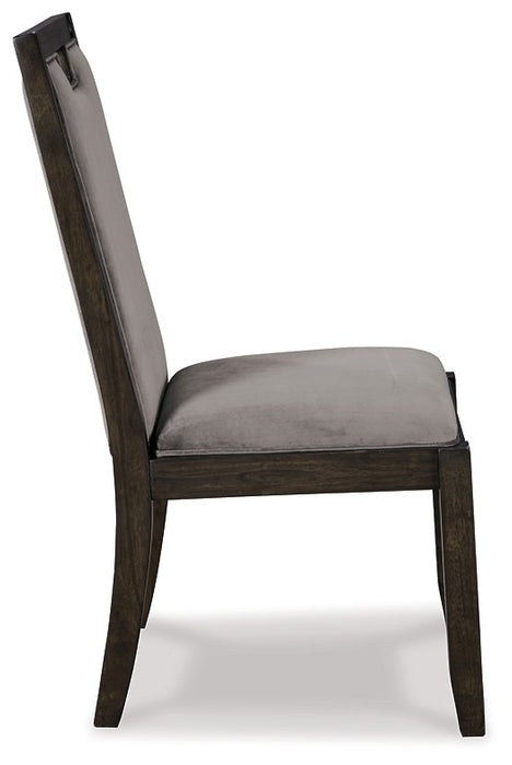 Hyndell Gray/Dark Brown Dining Chair (Set of 2)