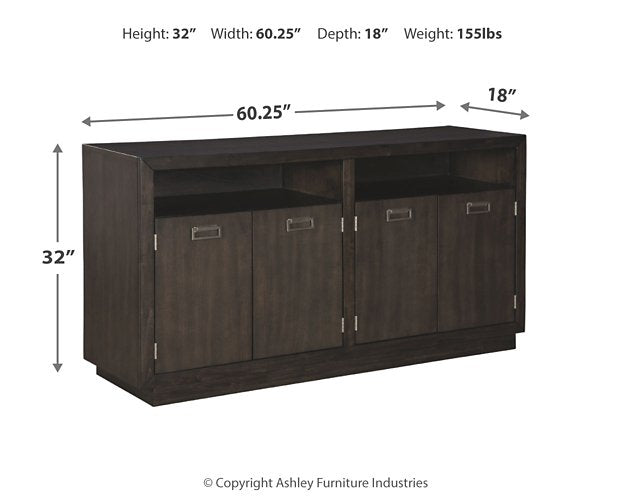 Hyndell Gray/Dark Brown Extendable Dining Set