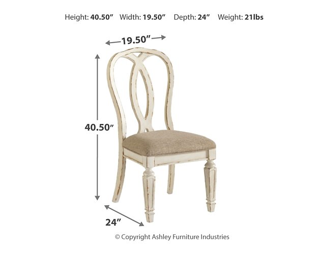 Realyn Chipped White Dining Chair