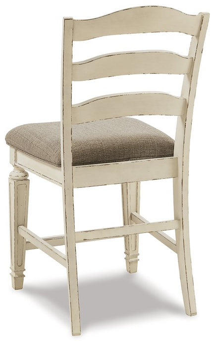 Realyn Chipped White Counter Height Bar Stool