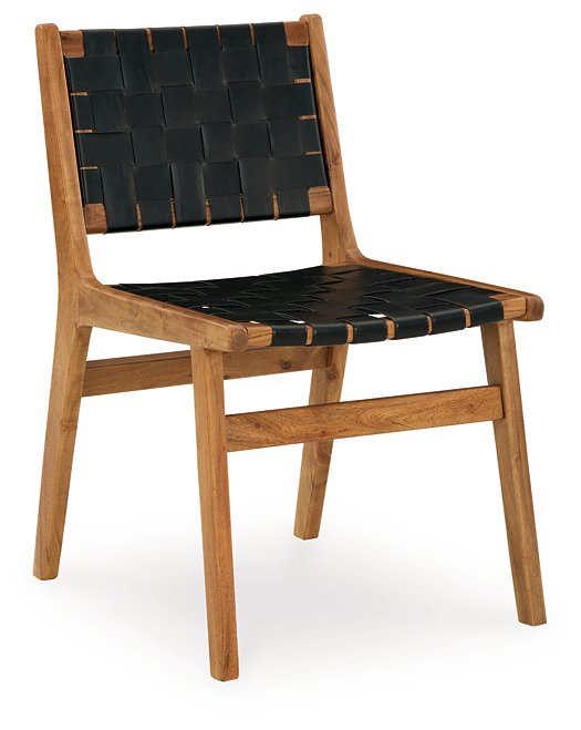 Fortmaine Brown/Black Dining Chair (Set of 2)