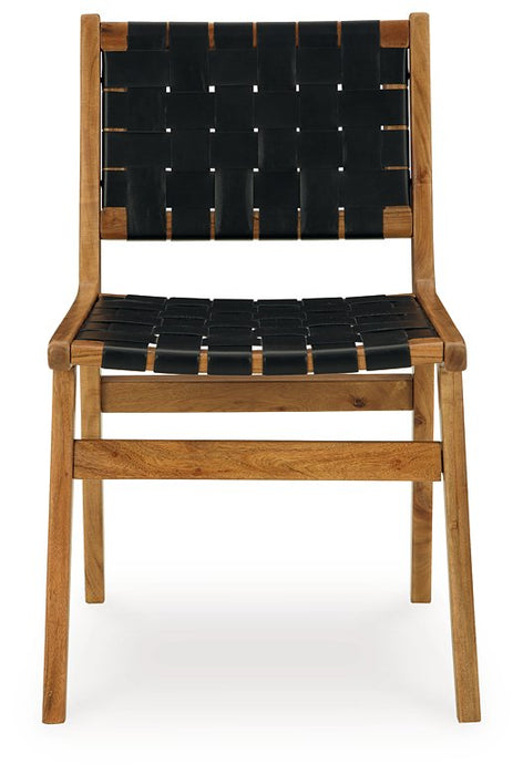 Fortmaine Brown/Black Dining Chair (Set of 2)