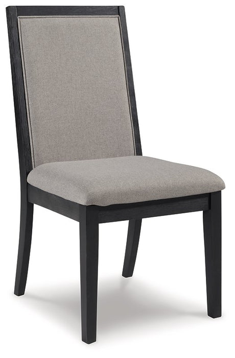 Foyland Light Gray/Black Dining Chair