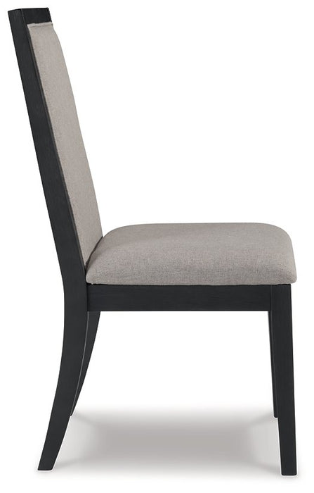 Foyland Light Gray/Black Dining Chair