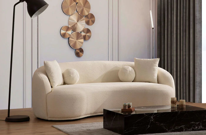 Bonita Ivory Boucle Living Room Set