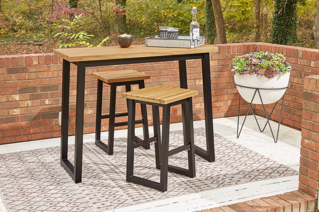 Town Wood Outdoor Counter Table Set (Set of 3)