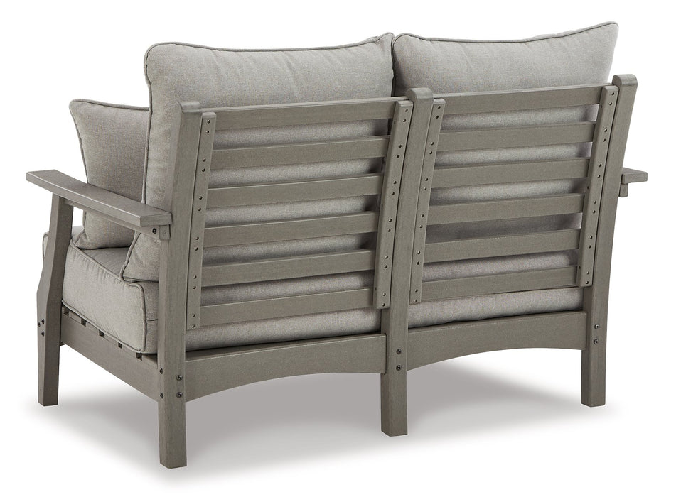 Visola Gray Outdoor Sofa and Loveseat Set