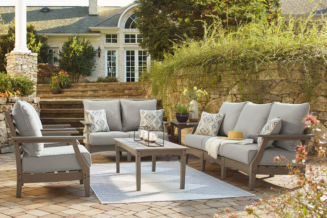 Visola Gray Outdoor Sofa and Loveseat Set