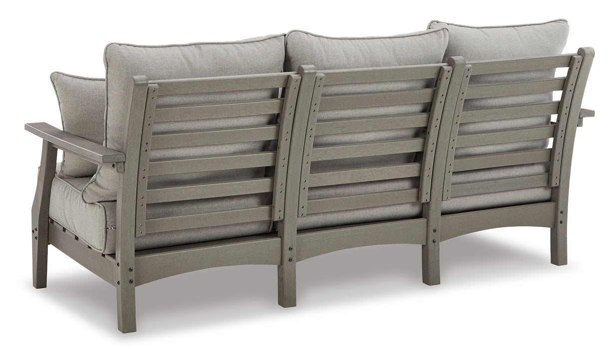 Visola Gray Outdoor Sofa and Coffee Table