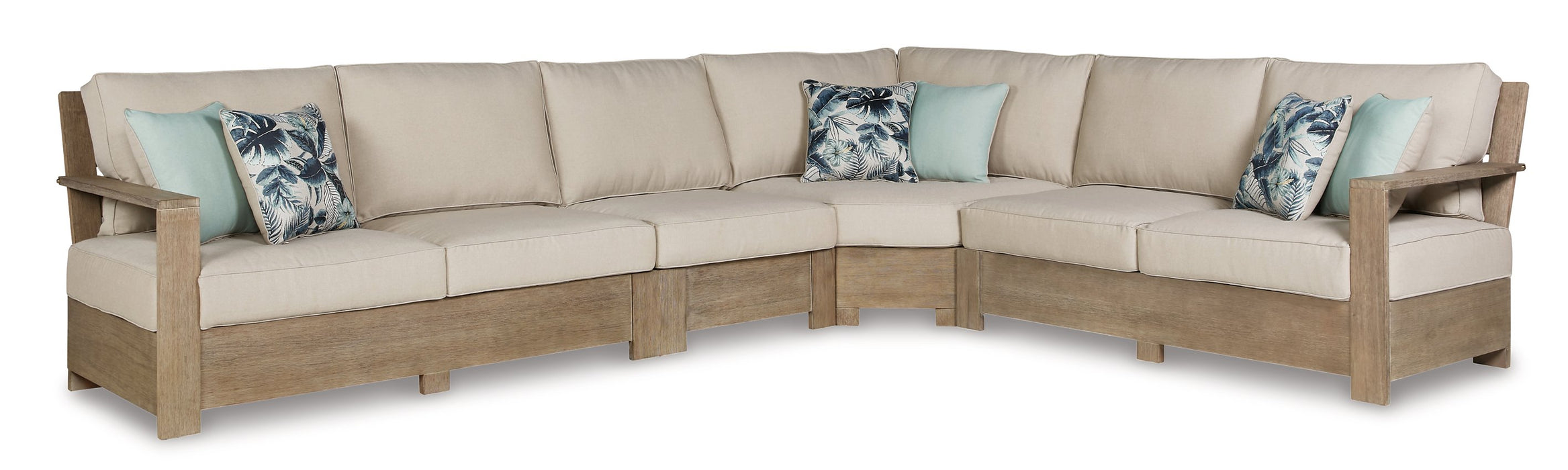 Silo Point Outdoor Sectional Set with Coffee and End Table