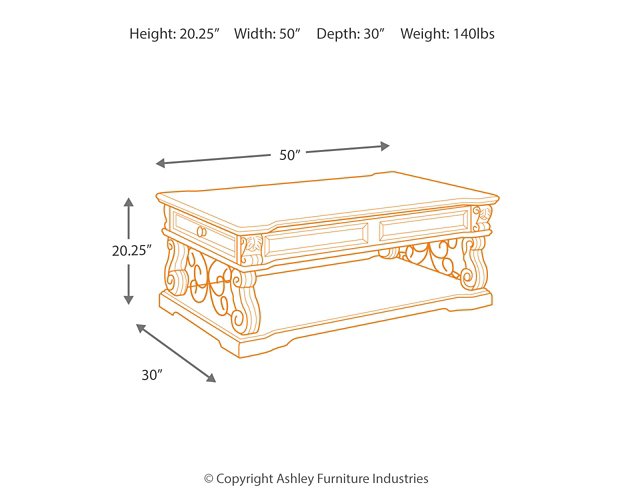 Alymere Coffee Table with Lift Top