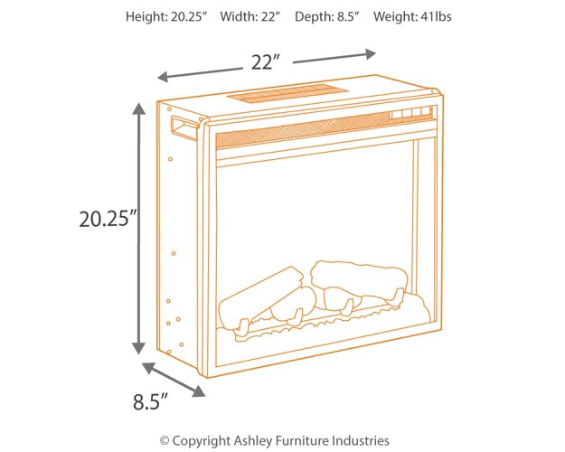 Camiburg Corner TV Stand with Electric Fireplace