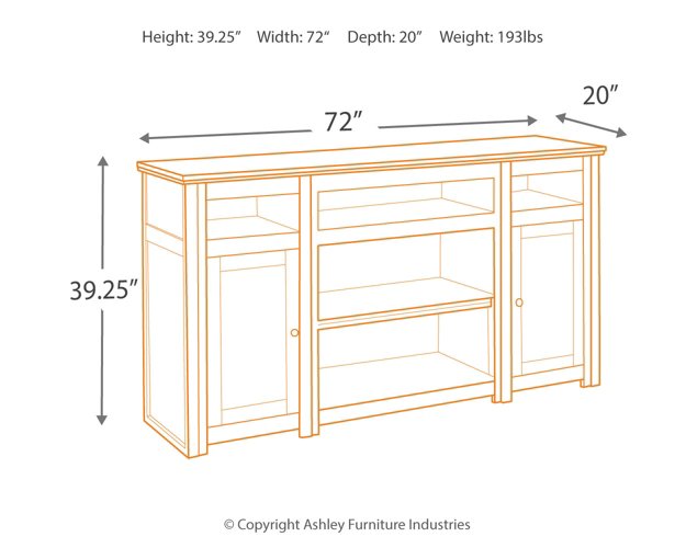 Harpan 72" TV Stand with Electric Fireplace