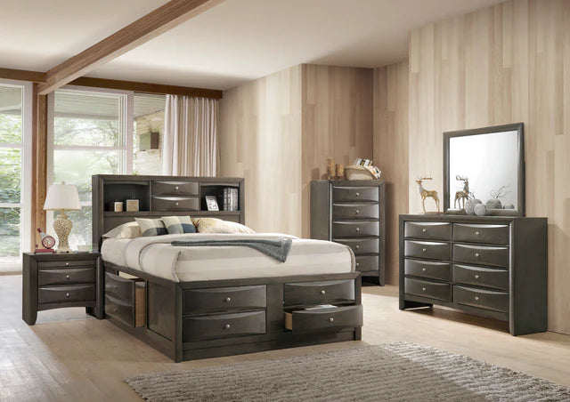 Emily Gray Queen Storage Platform Bedroom Set