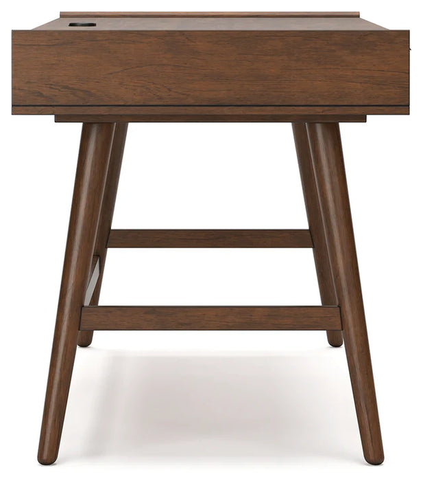 Lyncott Home Office Desk with Chair in Brown