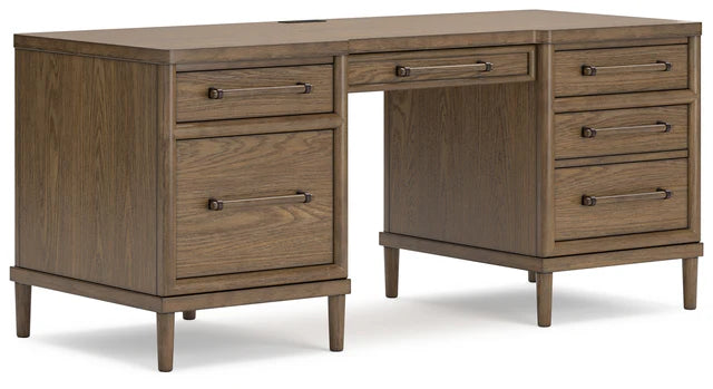 Roanhowe Home Office Desk and Storage in Brown