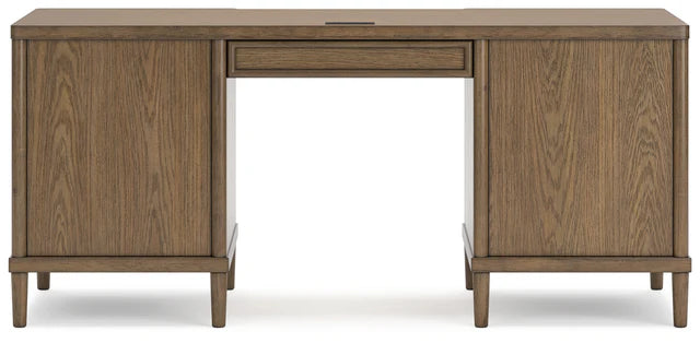 Roanhowe Home Office Desk and Storage in Brown