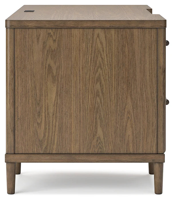 Roanhowe Home Office Desk and Storage in Brown