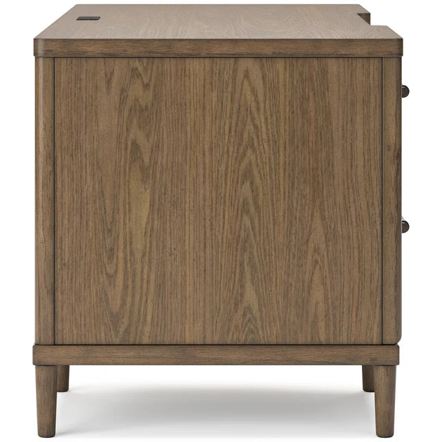 Roanhowe Home Office Desk and Storage in Brown