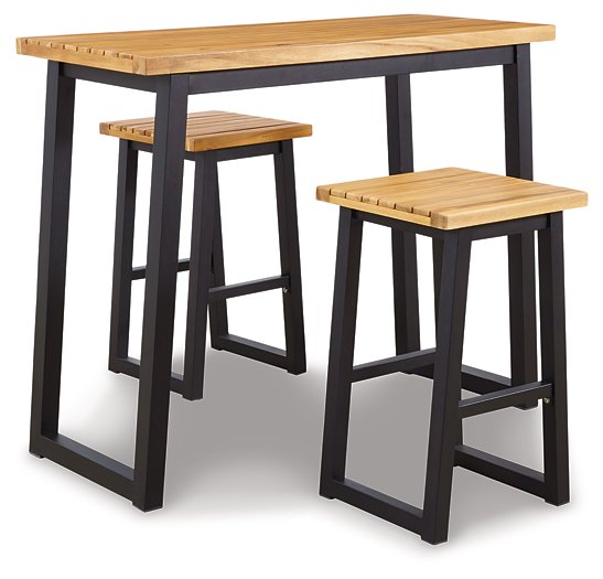 Town Wood Outdoor Counter Table Set (Set of 3) image